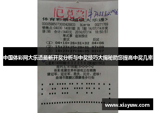 中国体彩网大乐透最新开奖分析与中奖技巧大揭秘助您提高中奖几率